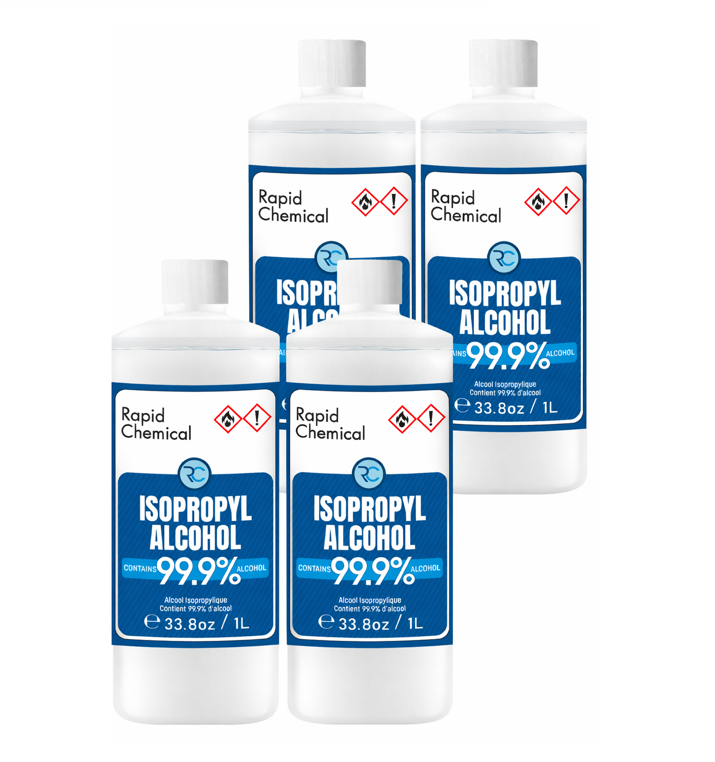 99.9% Isopropyl Alcohol 1L - 4 Pack